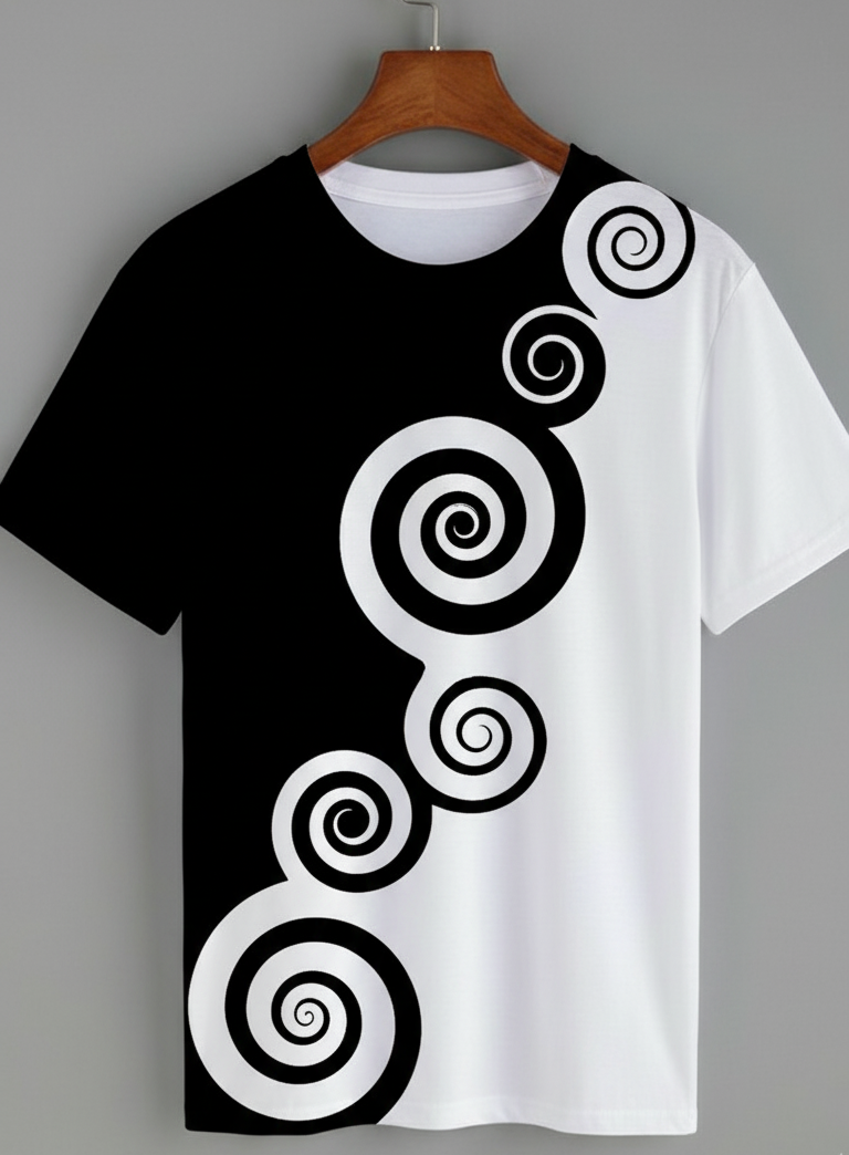Abstract Art Geometry Print Casual Unisex AOP Oversized Tee